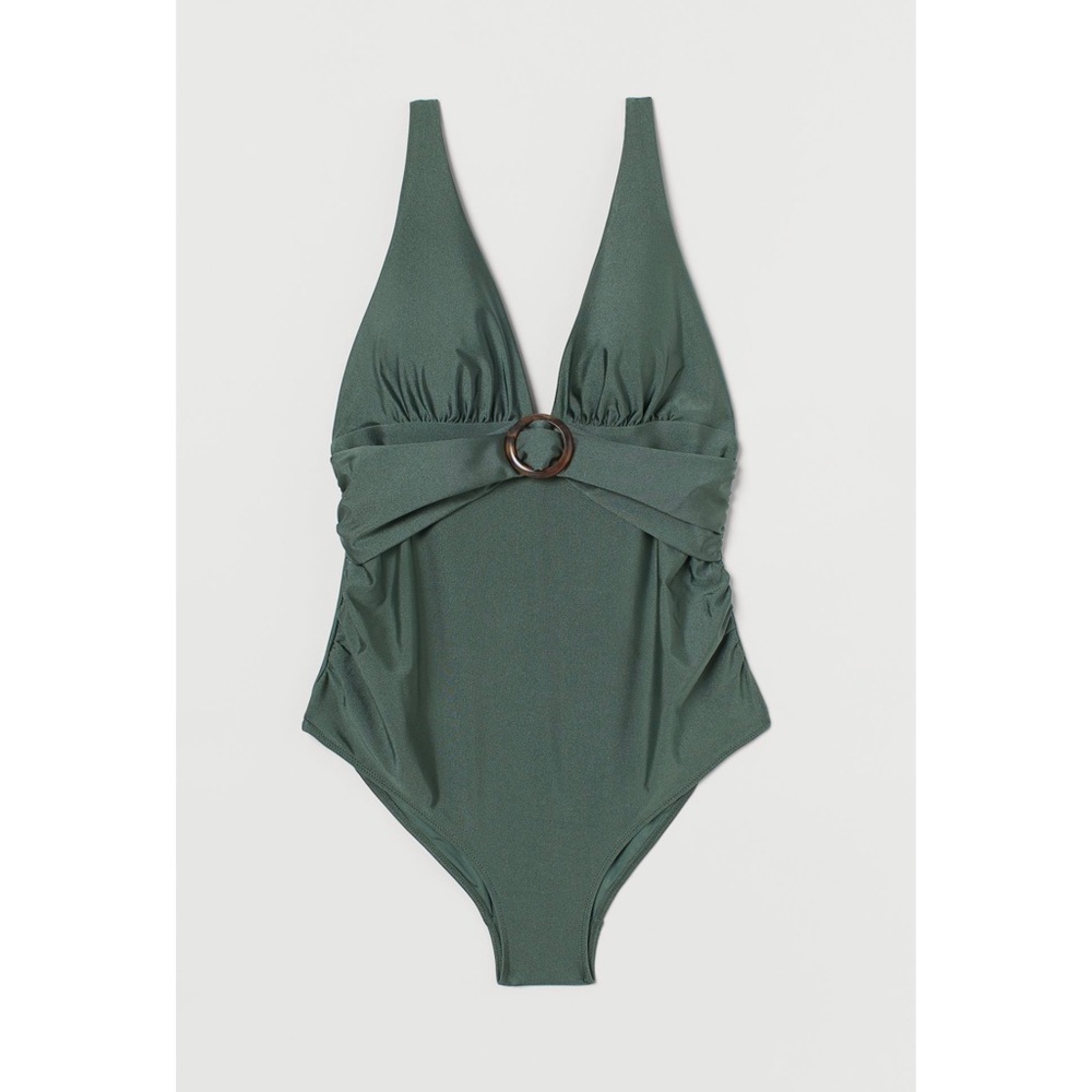 H&M green maternity one piece swimsuit